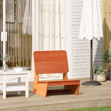 Garden Chair Wax Brown - Solid Pinewood 60x64x70.5 cm