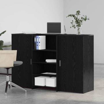 Reception Desk Black Oak - Stylish & Durable 155x50 cm