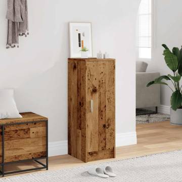 Shoe Cabinet Old Wood - Sleek & Spacious Storage Solution