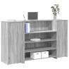  Reception Desk Grey Sonoma 180x50x103.5 cm Engineered Wood Colour grey sonoma Size 180 x 50 x 103.5 cm 