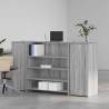 Reception Desk Grey Sonoma 180x50 cm - Durable & Stylish