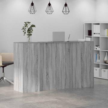 Reception Desk Grey Sonoma 180x50 cm - Durable & Stylish