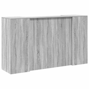 Reception Desk Grey Sonoma 180x50 cm - Durable & Stylish