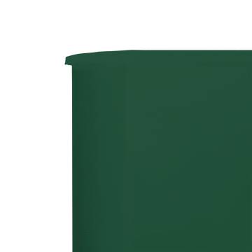 5-Panel Wind Screen - Durable Green Fabric 600x120 cm