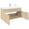  Bathroom Sink Cabinet with Built-in Basin Sonoma Oak Colour sonoma oak Size 90 x 38.5 x 46 cm Model with faucet Number of 1 