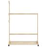 Bamboo Clothes Rack with Hooks & Wheels - 100x35x157 cm