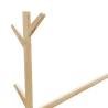 Bamboo Clothes Rack with Hooks & Wheels - 100x35x157 cm