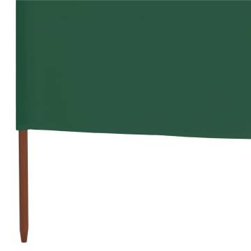 5-Panel Wind Screen - Durable Green Fabric 600x120 cm