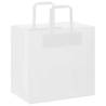 White Paper Bags with Handles - 50 Pcs | 26x17x25 cm