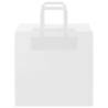 White Paper Bags with Handles - 50 Pcs | 26x17x25 cm