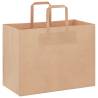 50 Brown Paper Bags with Handles - Eco-Friendly & Durable