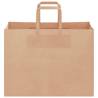 50 Brown Paper Bags with Handles - Eco-Friendly & Durable