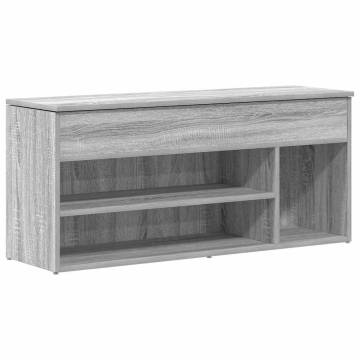 Shoe Bench Grey Sonoma - Stylish & Functional Storage Solution