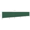 5-Panel Wind Screen - Durable Green Fabric 600x120 cm