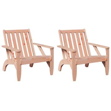 Garden Adirondack Chairs 2 pcs - Solid Douglas Wood | Hipo Market