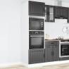 Kalmar Black Engineered Wood Oven Cabinets 2 pcs | Hipomarket