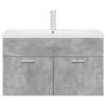 Stylish Bathroom Sink Cabinet with Basin & Faucet - Concrete Grey