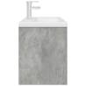 Stylish Bathroom Sink Cabinet with Basin & Faucet - Concrete Grey