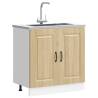  Sink Base Cabinet Kalmar Sonoma Oak 80x46x81.5 cm Engineered Wood Colour sonoma oak Quantity in Package 1 Model sink base cabinet 80 cm Number of 