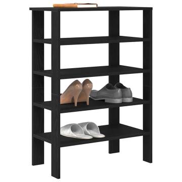 Shoe Rack Black 61x32x87.5 cm - Stylish & Durable Storage