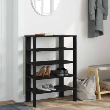 Shoe Rack Black 61x32x87.5 cm - Stylish & Durable Storage