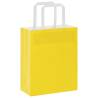 Yellow Paper Bags with Handles - 50 pcs | Eco-Friendly Choice