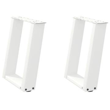 U-Shaped Coffee Table Legs (2 pcs) - Stylish White Design