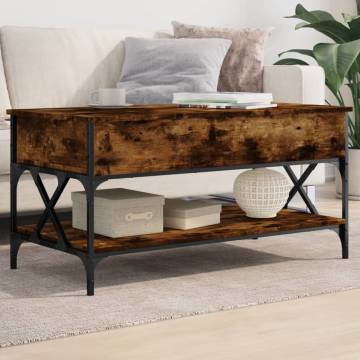 Stylish Smoked Oak Coffee Table - 100x50 cm | Hipo Market