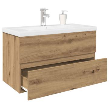 Stylish Sink Cabinet with Basin & Faucet - Artisan Oak