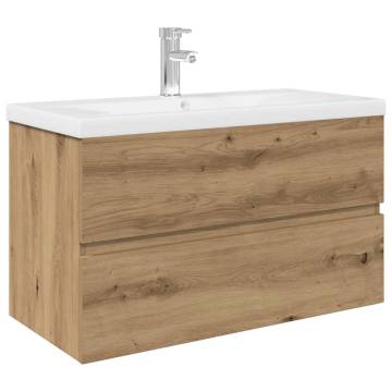 Stylish Sink Cabinet with Basin & Faucet - Artisan Oak