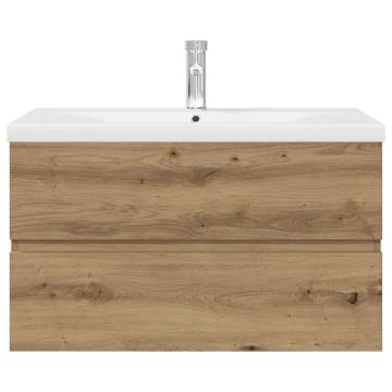 Stylish Sink Cabinet with Basin & Faucet - Artisan Oak