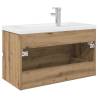 Stylish Sink Cabinet with Basin & Faucet - Artisan Oak