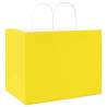 250 Yellow Paper Bags with Handles - Eco-Friendly & Durable