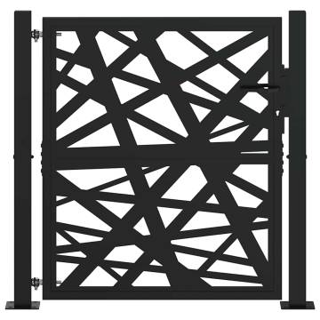 Garden Gate Black 105x105 cm | Stylish Steel Design