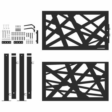 Garden Gate Black 105x105 cm | Stylish Steel Design