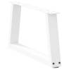 V-Shape Dining Table Legs 2 pcs White Steel - 50x(30-31.3) cm