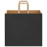 250 Black Kraft Paper Bags with Handles - Durable & Eco-Friendly