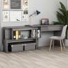  Corner Desk High Gloss Grey 200x50x76 cm Engineered Wood Colour high gloss grey 