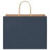 High-Quality Blue Paper Bags with Handles - 250 pcs | HipoMarket