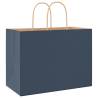 High-Quality Blue Paper Bags with Handles - 250 pcs | HipoMarket