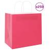  Paper Bags 250 pcs with Handles Pink 26x17x25 cm Colour pink Size 26 x 17 x 25 cm Quantity in Package 250 