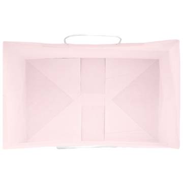 250 PCS Pink Paper Bags with Handles | Eco-Friendly & Durable