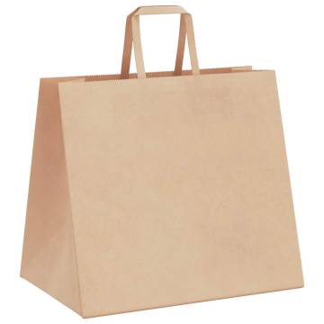 Eco-Friendly Paper Bags with Handles - 250 pcs - Brown