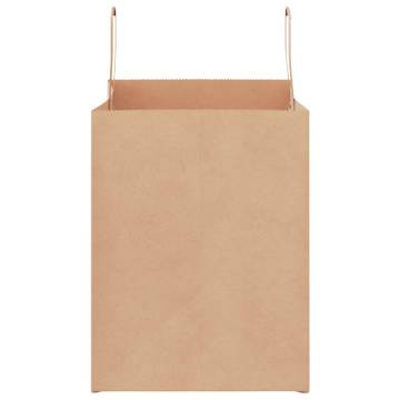 Eco-Friendly Paper Bags with Handles - 250 pcs - Brown