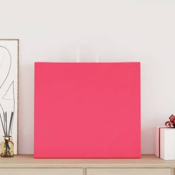 250 Pink Paper Bags with Handles - Eco-Friendly Packaging