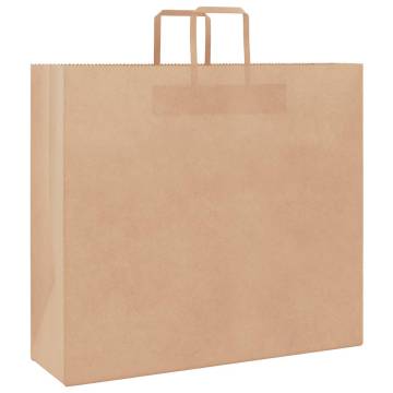 50 Paper Bags with Handles - Durable & Eco-Friendly Choice