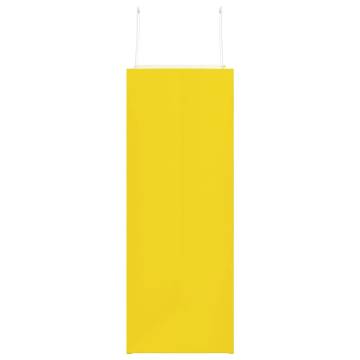 Durable Yellow Paper Bags with Handles - 50 pcs