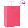  Paper Bags 50 pcs with Handles Pink 32x17x44 cm Colour pink Size 32 x 17 x 44 cm Quantity in Package 50 