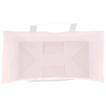 Eco-friendly Pink Paper Bags with Handles - 50 pcs | HipoMarket