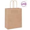  Paper Bags 250 pcs with Handles Brown 18x8x22 cm Colour brown Size 18 x 8 x 22 cm Quantity in Package 250 